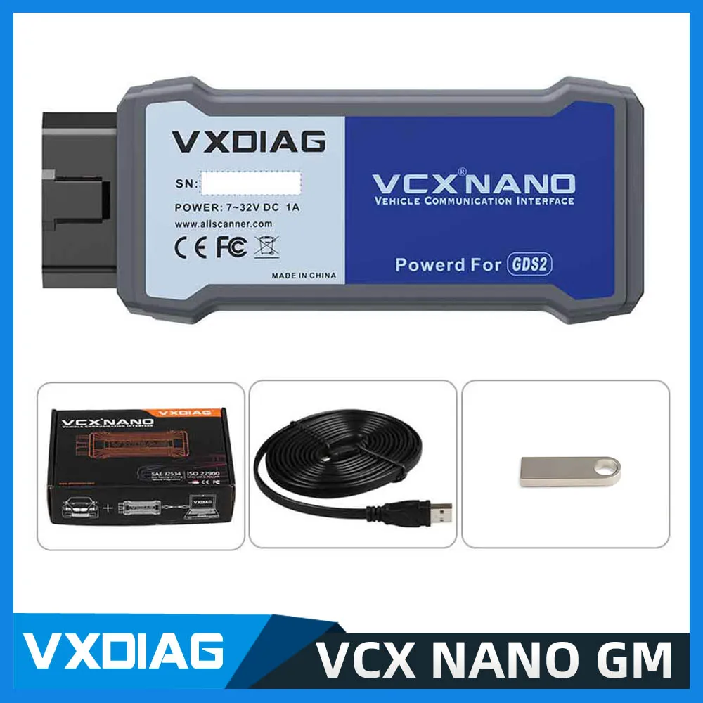 USB 버전 VXDIAG VCX 나노 진단 도구, GM / OPEL GDS2 V2023.10.19 Tech2WIN 16.02.24