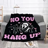 Pink Ghostface Nap Baby Blanket Sofa Winter Bed Blankets Throws Furry Throw Fluffy Soft Fleece Beds Custom Anime Flannel Home 1