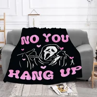Pink Ghostface Nap Baby Blanket Sofa Winter Bed Blankets Throws Furry Throw Fluffy Soft Fleece Beds Custom Anime Flannel Home 1