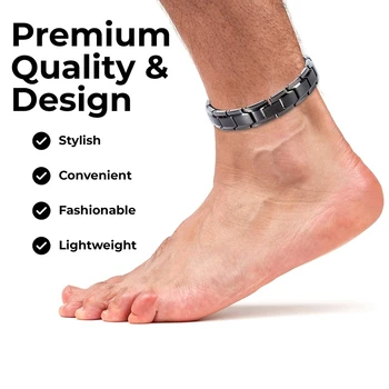 Arthritis Pain Relief Energy Jewelry Health Care Magnetic Ankle Bracelet Weight Loss Anti-Fatigue Therapy Ankle for Men Women