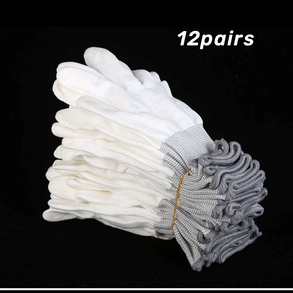 Car Vinyl Wrap Gloves Anti-Static Window Tint Film Install Gloves Nylon Tinting Work Safety PU Coated Fingertip 12Pairs