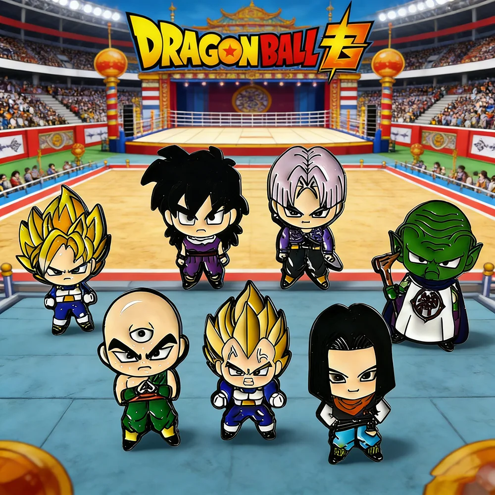 7pcs Dragon Ball Anime Enamel Lapel Pins Set Cute Manga Brooches for Backpacks And Clothes Jewelry Collectible Pin Badges