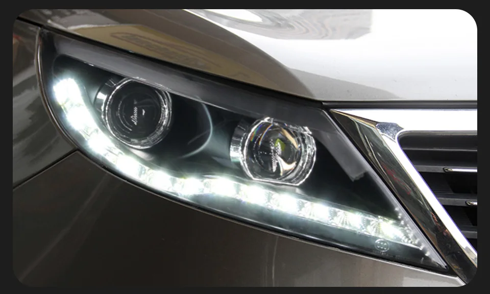 AKD Head Lamp for Kia Sportage LED Headlight 2011-2014 Headlights Sportage DRL Turn Signal High Beam Angel Eye Projector