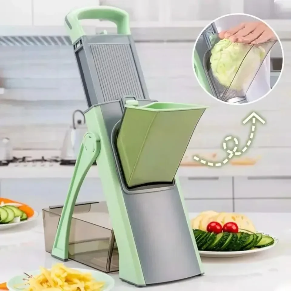 Description Picture 5 of itemKitchen Vegetable Cutter Potato French Fries Graters Time-Saving Chopper with Safety Container Stainless Steel Cooking Gadge