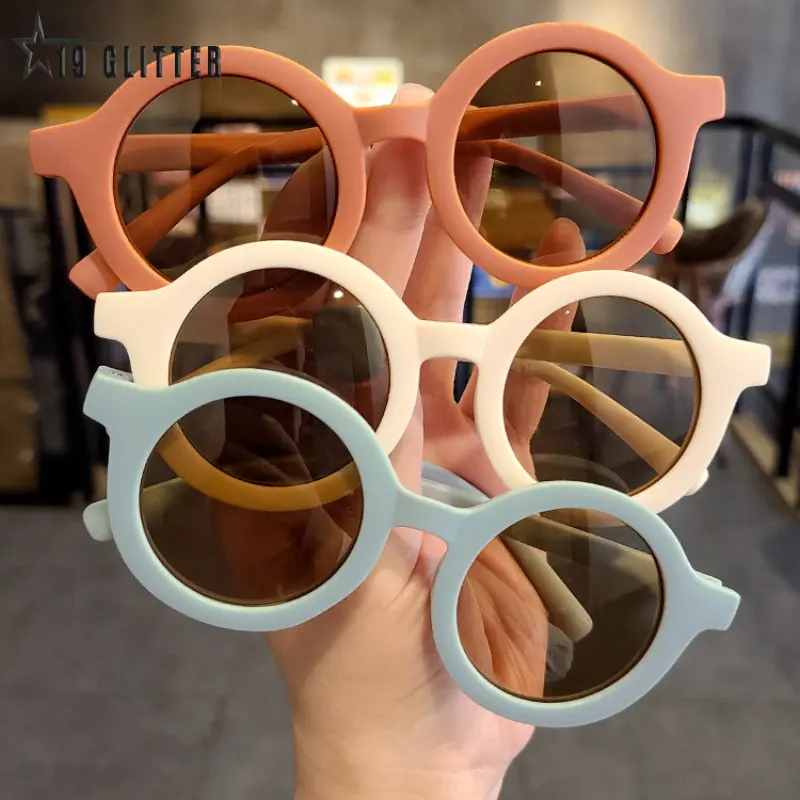 Kids Sunglasses Parent Child Frosted Glasses 1-8 Year Old Baby Decorative Sunglasses
