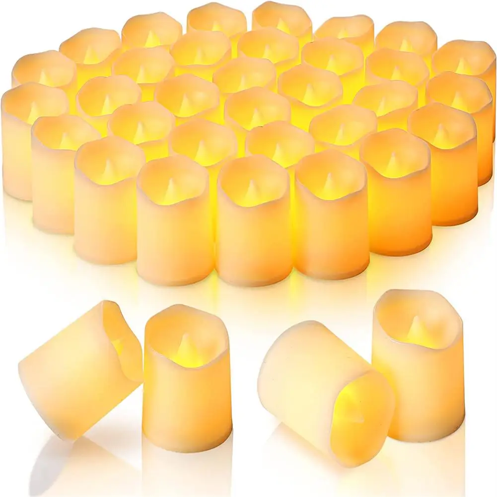 

24pcs Flameless Candles Tea Lights Battery Operated Electric Led Votive Fake Candles For Wedding Table Festival Anniversary