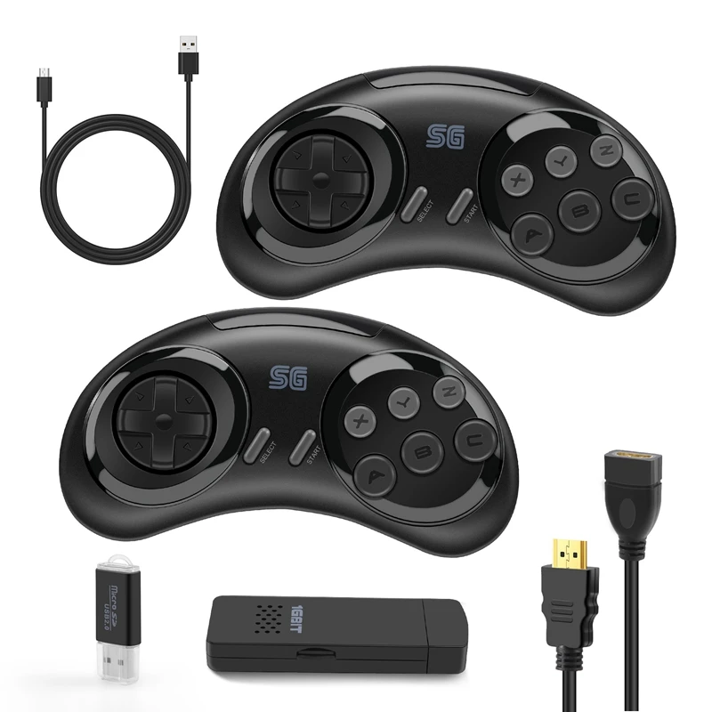 Console Di Gioco Wireless Md A 16 Bit Per Sega Genesis Game Stick-Compatibile 900 + Gioco Per Sega Genesis Mini/Mega Drive