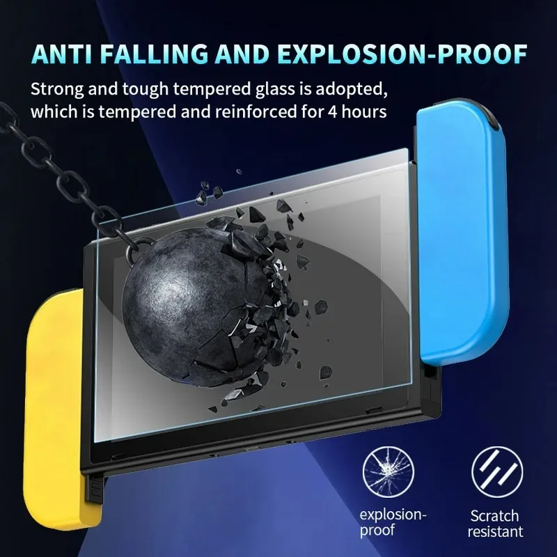 Nintendo Switch OLED Tempered Glass Screen Protector - Easy Install, HD Clarity