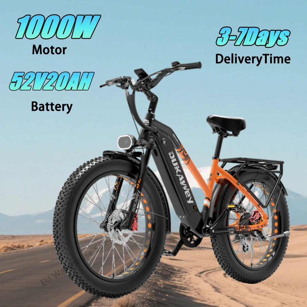 Bicicleta Eléctrica Benxi Seeker De 24" Con Neumáticos Anchos Y 3000 W Para Adultos
