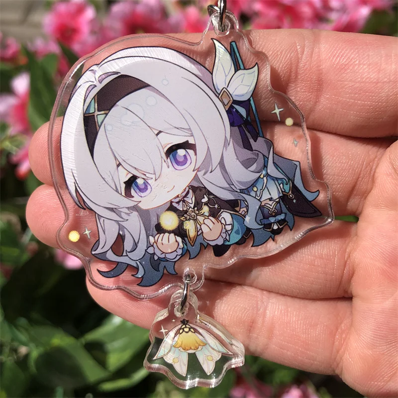 Honkai: Star Rail Sparkle Aventurine Black Swan Misha Sunday Keychain Anime Game Accessories Backpack Pendant Prop Badge