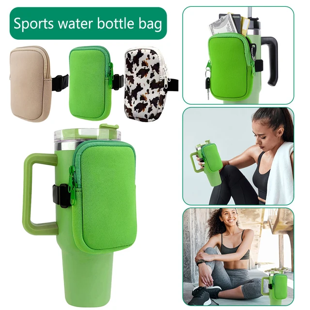 Water Bottle Pouch For Stanley Quencher Adventure 40oz & Stanley IceFlow  20oz 30oz, Small Stuff Sleeve Bag for Tumbler, Running Water Bottle  Handheld