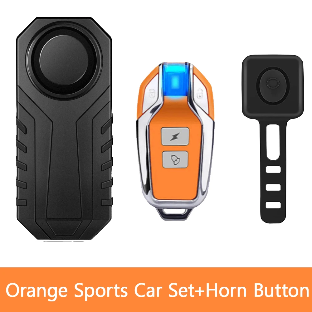 Motorcycle and Bicycle Anti-Theft Wireless Alarm System with Remote Control and Waterproof Design, 113dB Security Alert