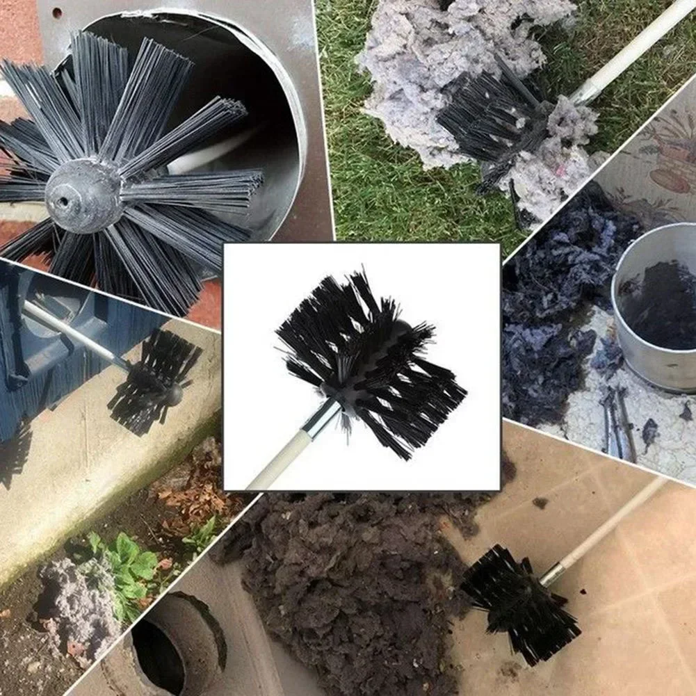 200mm Chimney Brush Rotary Dryer Vent Cleaning Tool For Chimney Dryer Pipe Fireplace Inner Wall