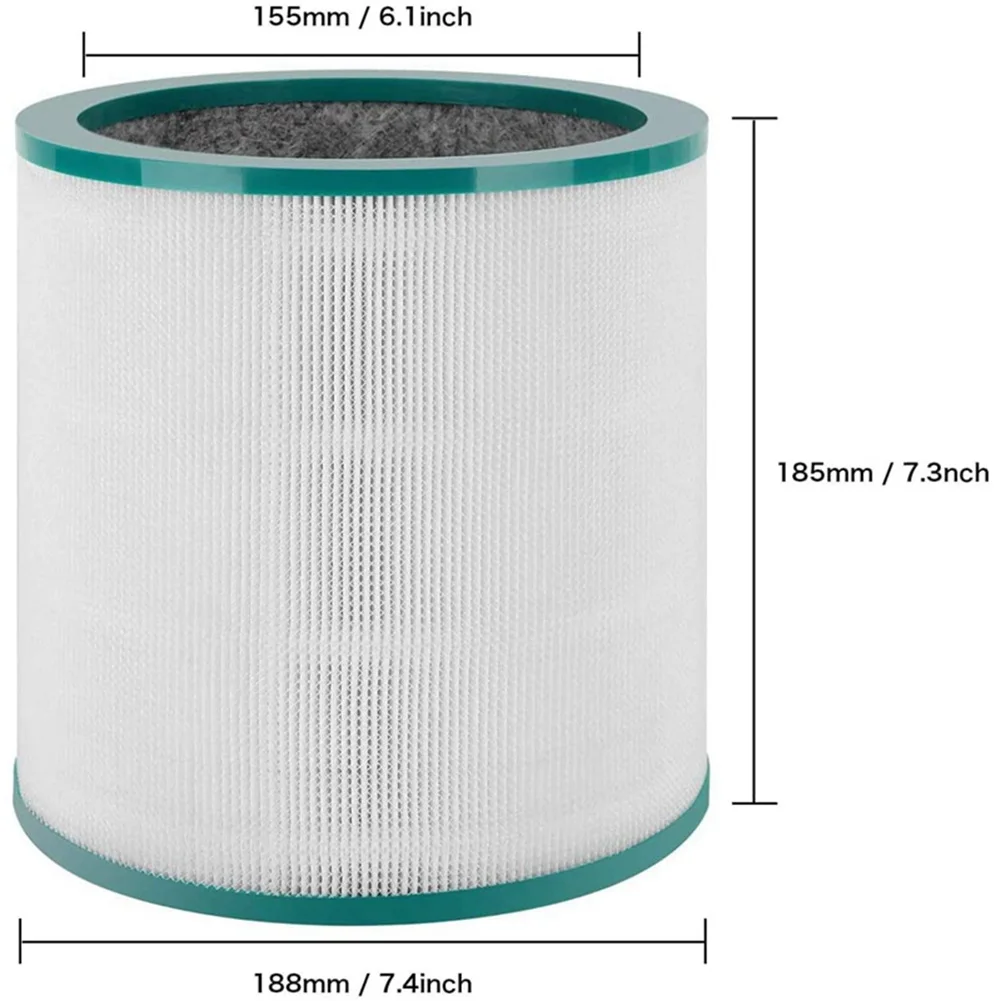 2Pack Replacement TP02 Air Purifier Filters for Dyson Pure Cool Link Models TP01, TP02, TP03, BP01, AM11 Tower Purifier 6
