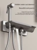 shower Faucet Sets Key Piano Button Bathroom Sets Gun Grey Thermostatic Shower System with Handheld and Body Jet Massage 3