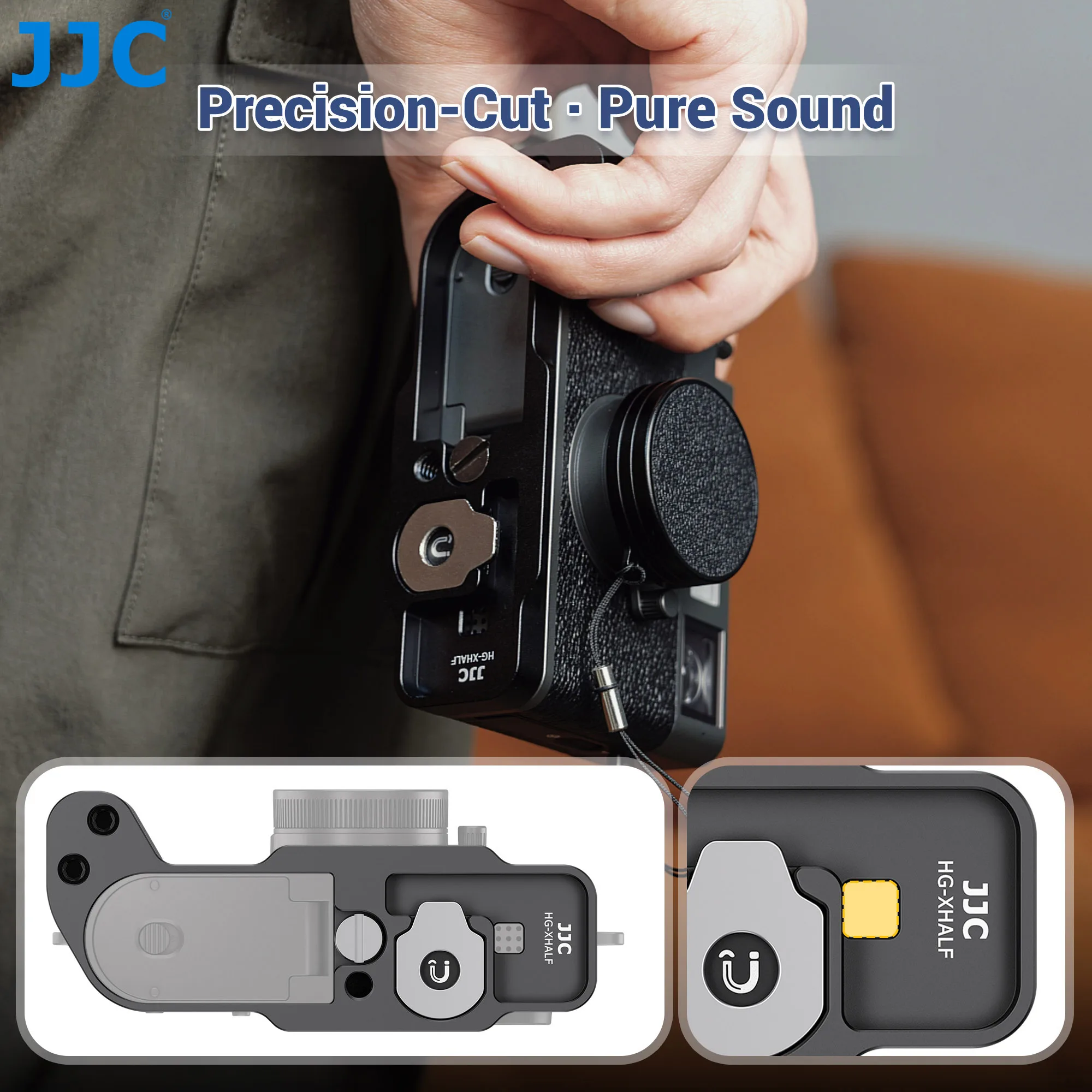 JJC Aluminum Hand Grip L-Shaped Grip for FUJIFILM X Half Camera