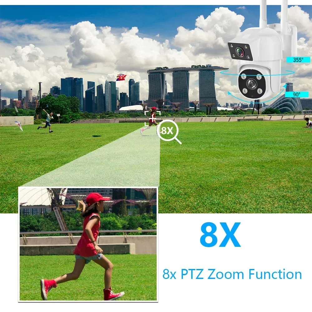߿ PTZ    ũ O-Kam  ڵ      ķ, 8MP 4K HD IP  ī޶