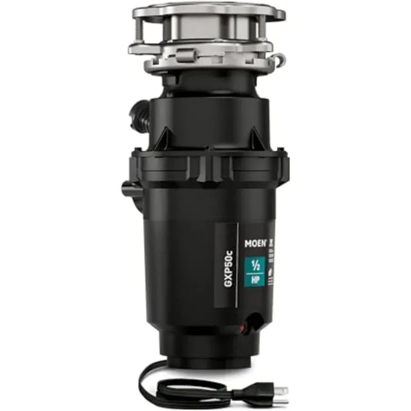 Moen GXP33C Lite Series PRO 1/3 HP Compact Continuous Feed Garbage Disposal for Kitchen Sink, Power Cord Included