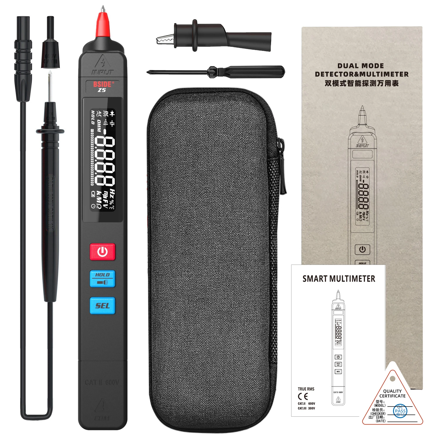 BSIDE Z1 Z5 Digital Professional Multimeter Tester Smart 6000 Counts DC