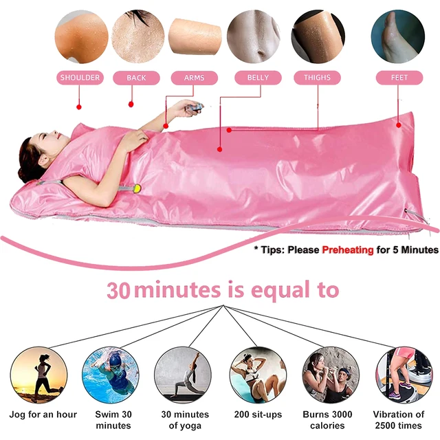 Zsírégető Szauna Takaró Karcsúttal A Fogyáshoz Spa Detox Infravörös Romote Control Fűtő Otthoni Test Shaper Eu/Usa - Image 3