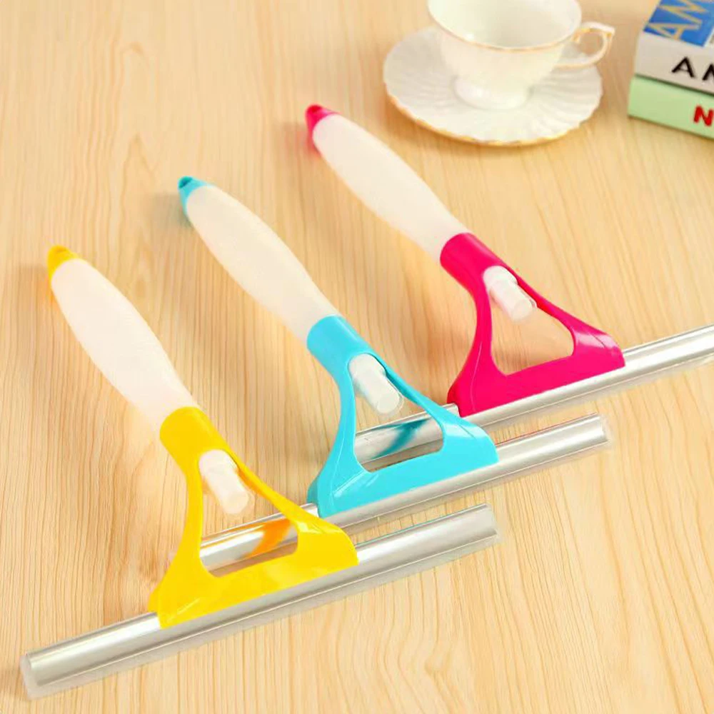 Soft Glue Glass Wiper With Blade Hook Household Bathroom Mirror Floor Tile  Cleaner Car Window Glass Cleaning Tool Wiper - AliExpress