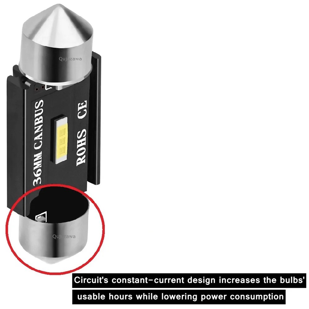 31mm 36mm 39mm 41mm C5W C10W 장 고휘도 CSP LED 전구, 자동차 돔 조명 Canbus 오류 없음 자동 인테리어 독서 램프, 10 개