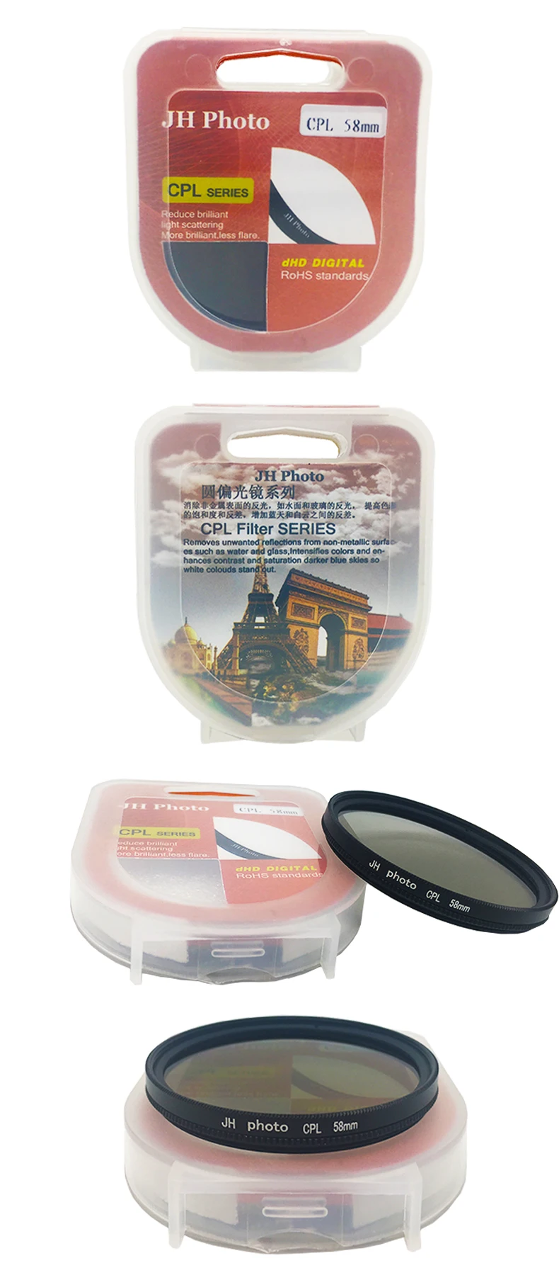 Camera Lens Filter Circular Polarizing Filter Photography Filter Circular Polarizing CPL Filter 37 40.5 43 46 49 52 55 58 62 67 72 77 82 mm for Nikon Canon Sony Fujifim Olympus Camera Lens
