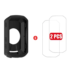 Premium Tempered Glass Screen Protector with Silicone Case for Bike Computer Stopwatch (Case And Film)