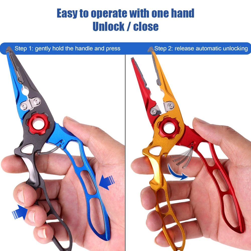 Multifunctional Fishing Plier Scissor Braid Line Lure Cutter Hook