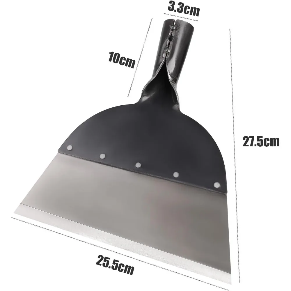 Thickened Cleaning Shovel Lawn Cleaning Knife Large Wall Shovel Cement Knife Stainless Steel Garden Weeding 25.5×27.5cm 3