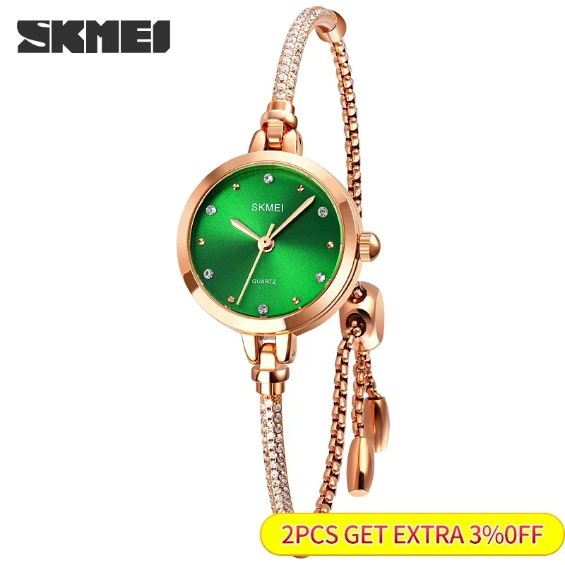SKMEI 1805 Fashion Thin Ladies Watches Casual Female Girl Dress Clock 3Bar Waterproof Relogio Feminino Simple Women Quartz Watch 2