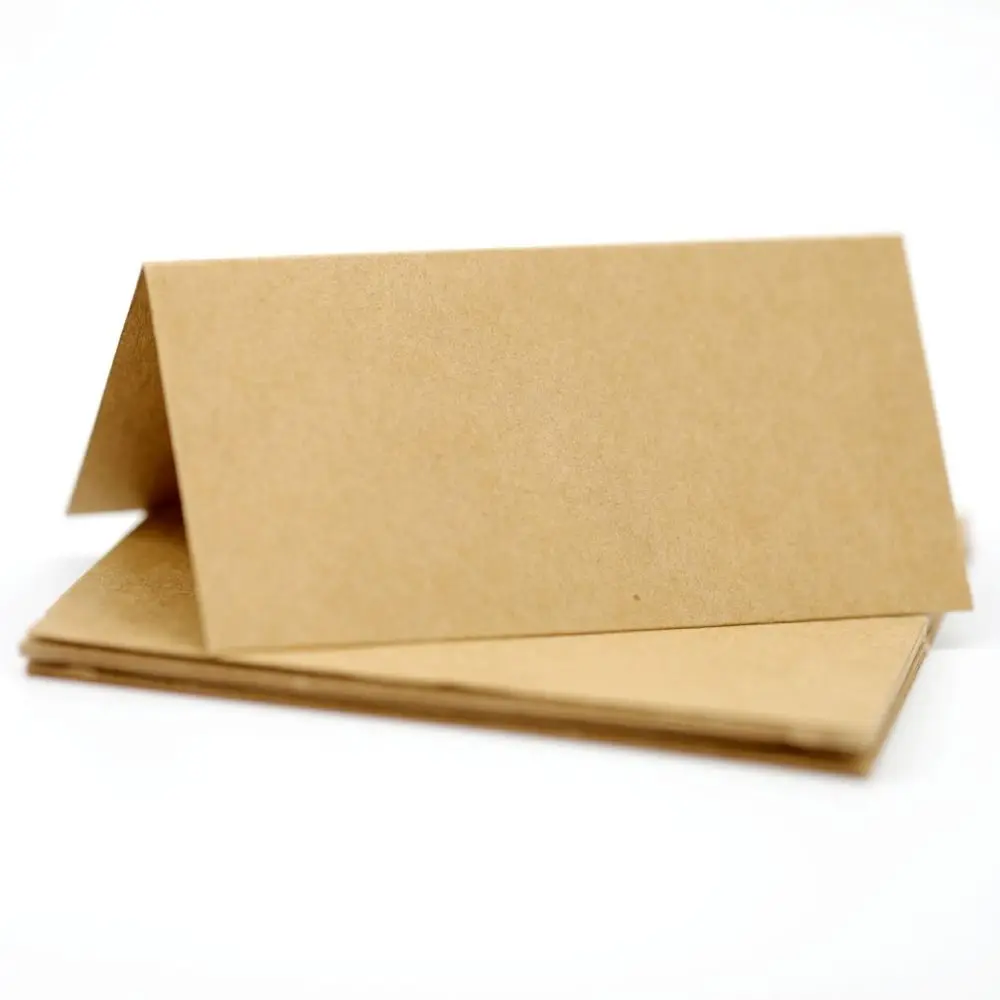 Description Picture 5 of item10pcs Vintage Wedding Place Cards Blank Folded Name Seat Card Kraft Paper Elegant Table Place Cards Anniversary Celebration