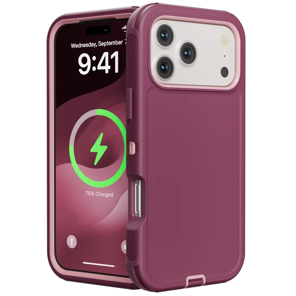 Rugged Heavy Duty Hybrid 3IN1 Ott Defender Shockproof Case with PC+TPU Cover