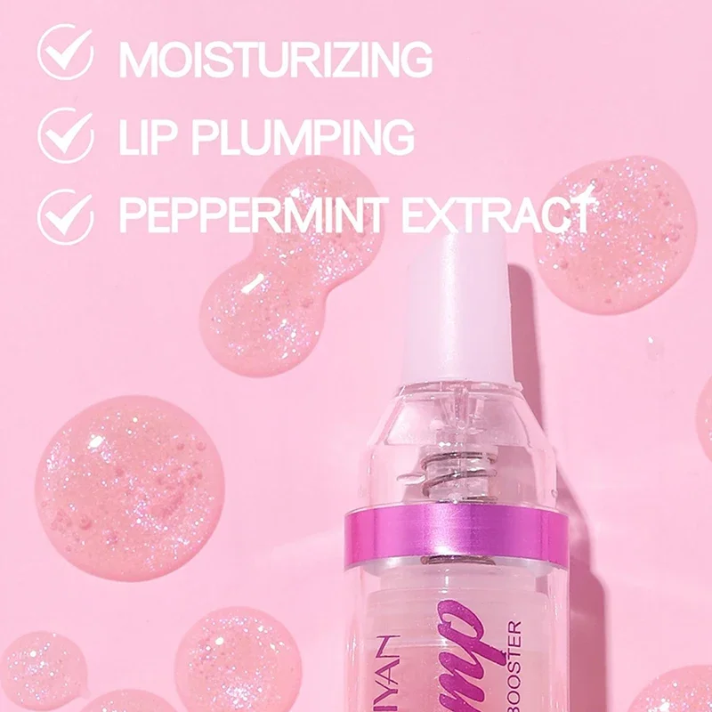 HANDAIYAN PLUMP & POUT Lip Plumping Booster Gloss High Shine for Plumper Looking Lips Extreme Shine Crystal Volume Lip Oil Hot 4