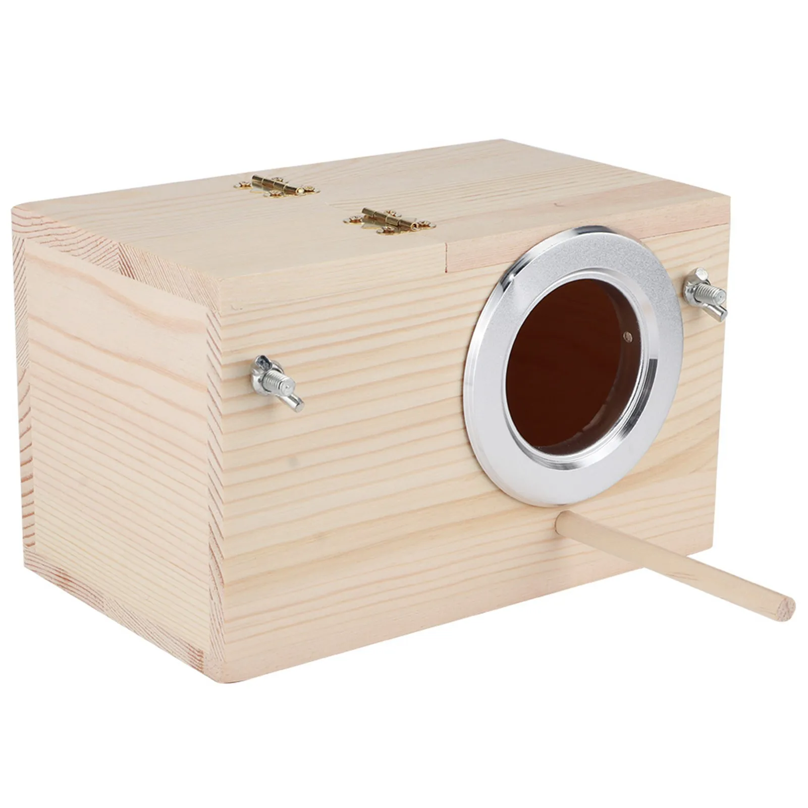 Wood Bird House 12x12x19.5cm Pet Incubation Breeding Box Parrots Small Birds Outdoor Garden Decoration Pet Accessories