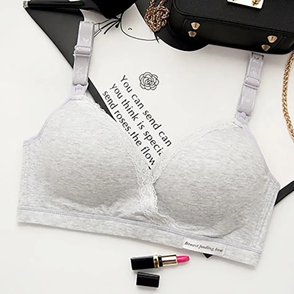 Pregnant Nursing Bras Maternity Seamless Comfort Bralette Women Breastfeeding Sleep Lace Underwear 6