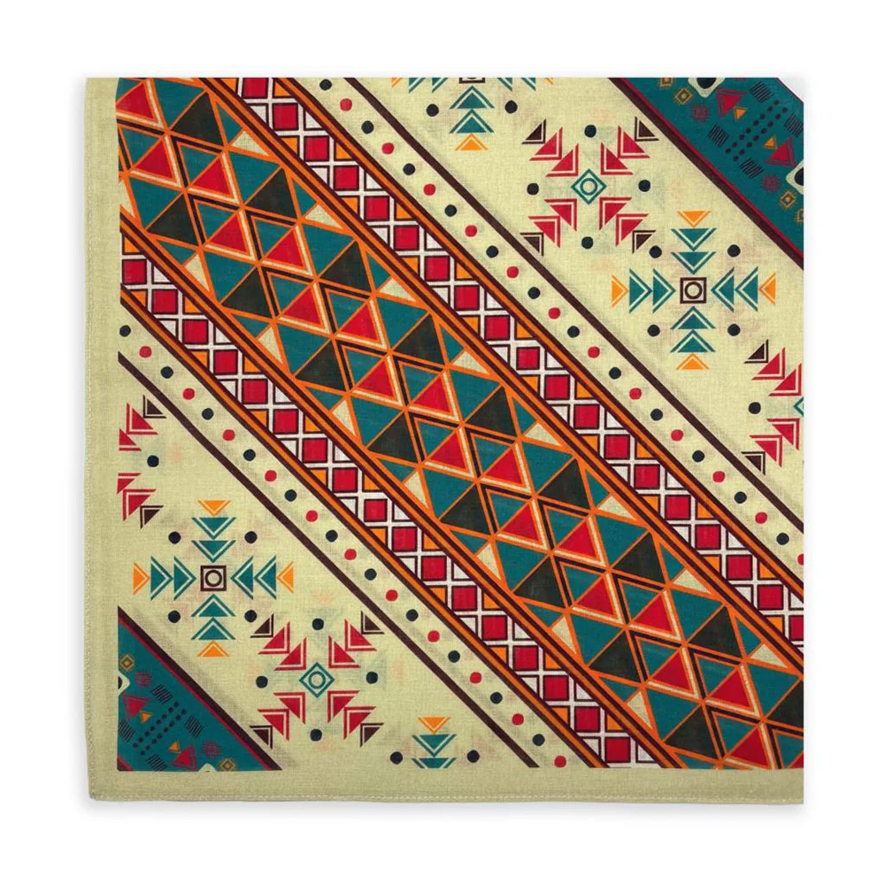 Olive Green Cashew Hip Hop Geometry Cotton Square Bandana Scarf Headband Paisley Gifts For Men/Boys/Girls 3