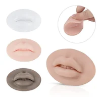 1pcs Microblading Reusable 5D Silicone Practice Lips Skin European Solid Lip Block For PMU Beginner Training Tattoo Makeup Tools 2