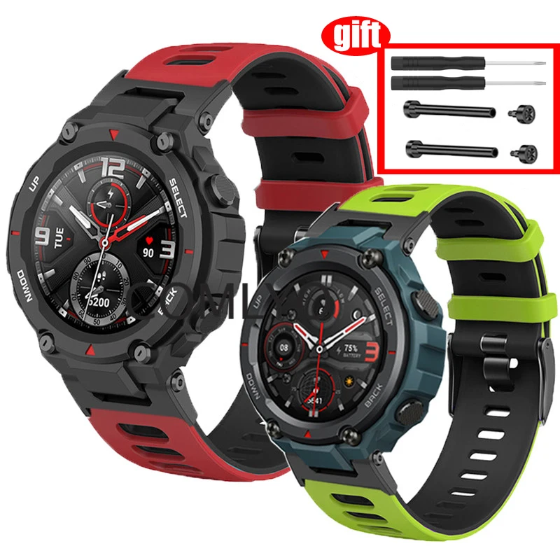 New For Huami Amazfit T Rex Pro Strap Silicone SmartWatch Wristband T Rex  Connector Screw Rod Pin Adapter Accessories| | - AliExpress