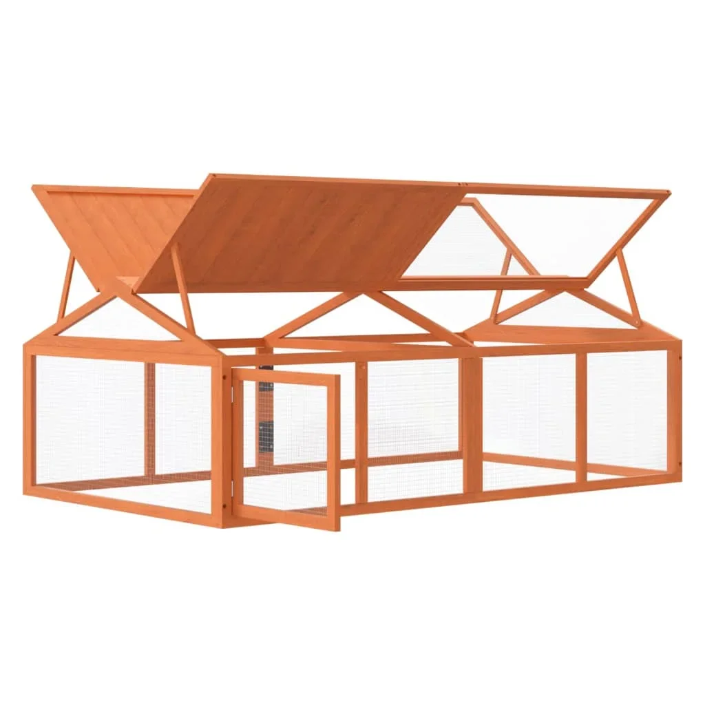 Toit bois solide pour lapin