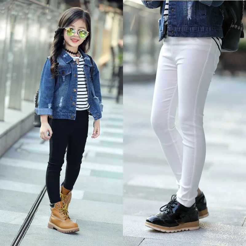 3-9Y Candy Color Kids Leggings Sport Running Pencil Pants Elastic Waist Kids Girls Leggings Spring Autumn Thin Stretchy Trousers