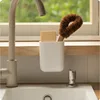 Bathroom waterproof wall-mounted toothbrush holder without punch Comb makeup brush plastic case household items 4