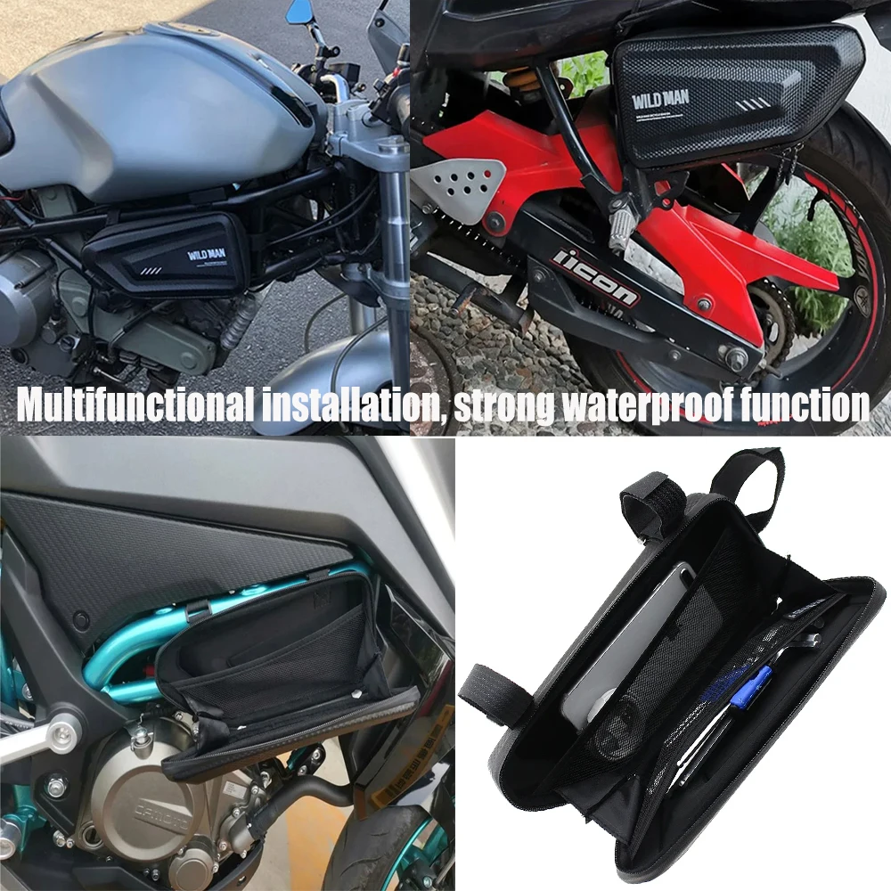 PENTRU STREETFIGHTER V2 geantă laterală modificată pentru motocicletă, geantă laterală triunghiulară impermeabilă, geantă rigidă, accesorii_voghion.com
