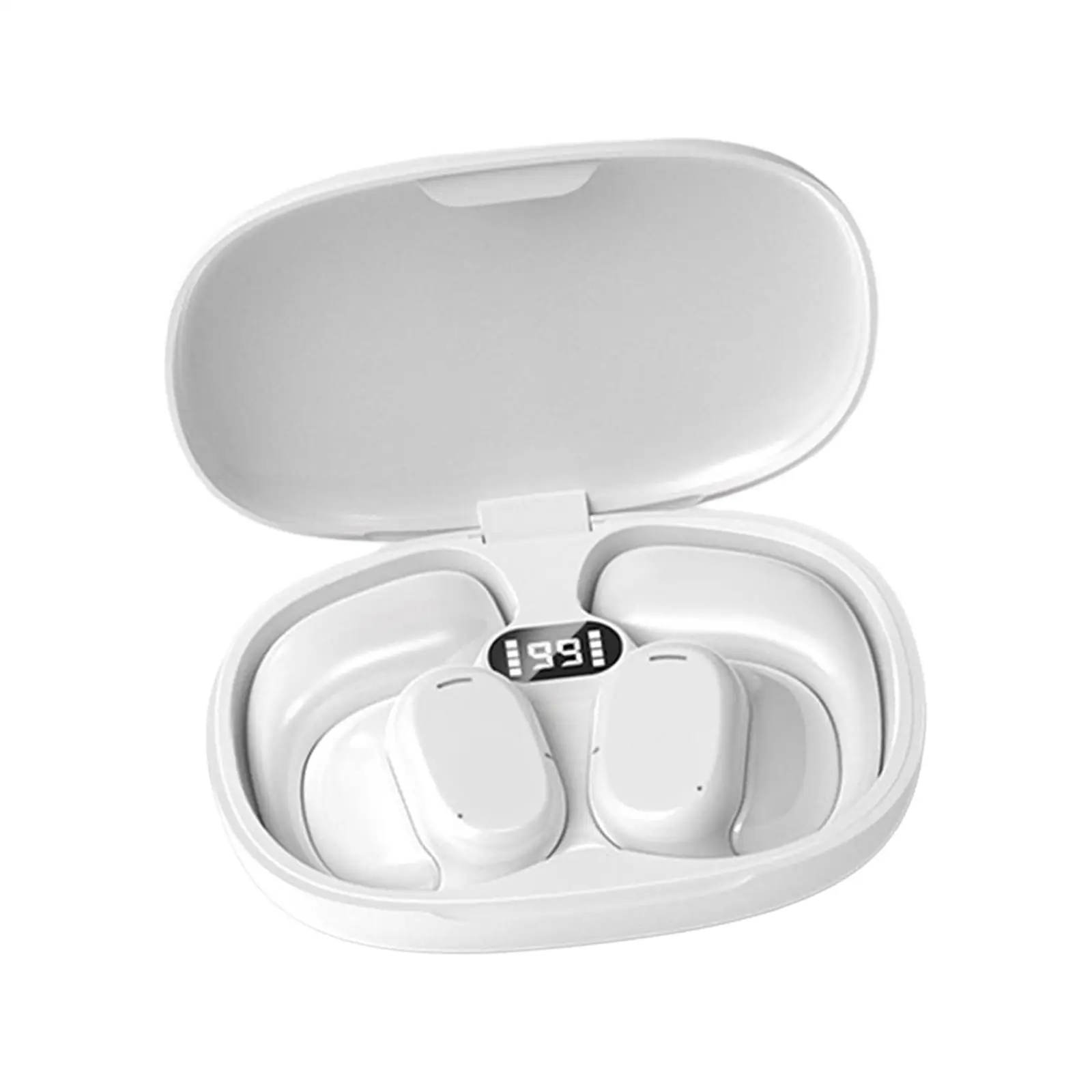 경량 디지털 LED 디스플레이 무선 이어버드, 충전 케이스 포함, 러닝 스포츠 사이클링 사무실 게임용 무선 헤드폰