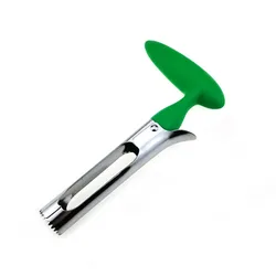 Deluxe Stainless Steel Apple Corer and Fruit Cutter Tool (Green)