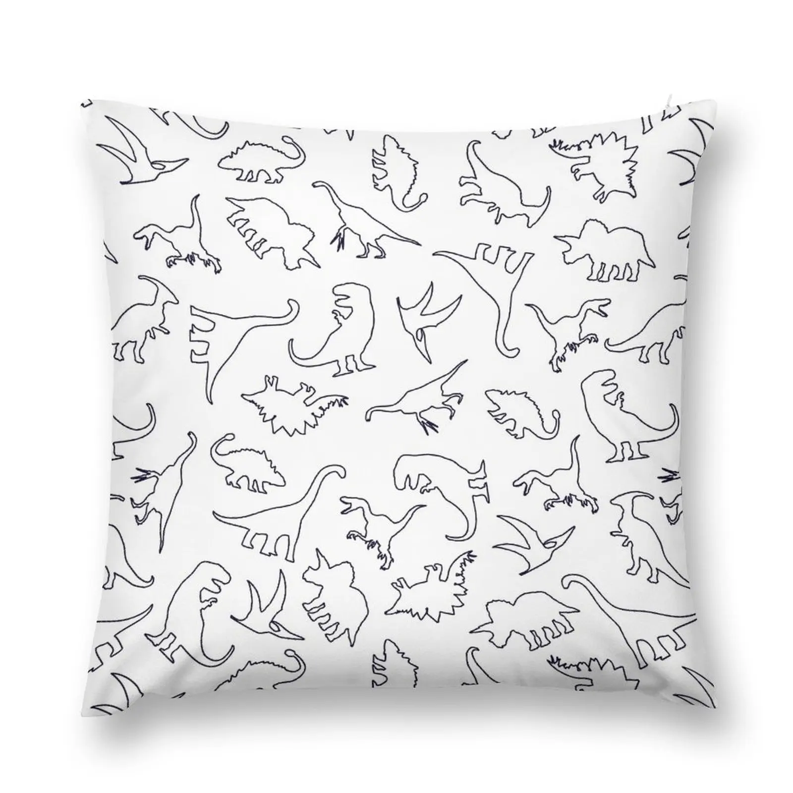 

Dinosaur Pattern Outline (Dark Outline) Throw Pillow Pillowcases For Pillows Sofa Covers For Living Room Throw Pillow