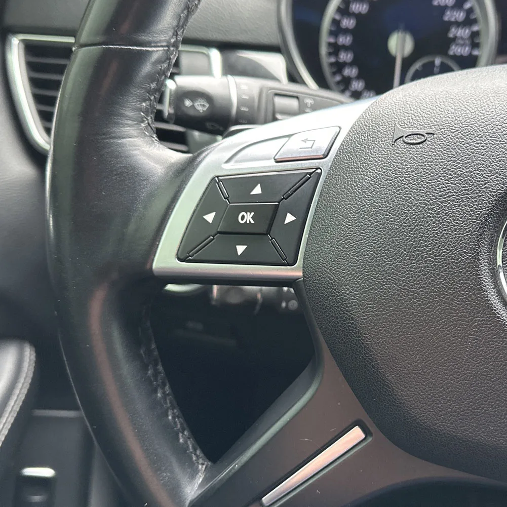 Black Steering Wheel Button Switch Trim Cover Sticker Mercedes Benz A B C E Ml Gl Cla Gla Glk Sl Class W176 W212 W204 steering wheel covers steering wheel decorative strip