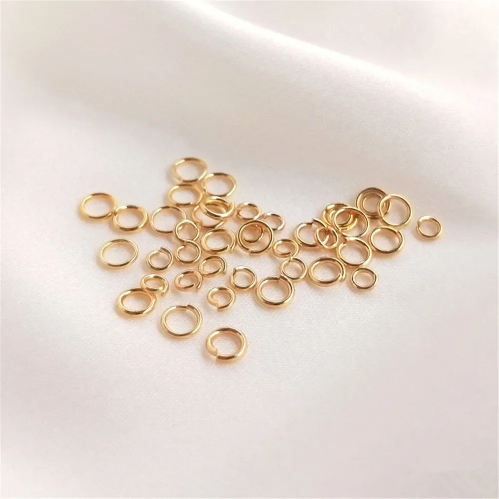 

3mm/4mm/5mm/6mm/7mm/8mm/9mm/10mm 14K Gold Plating Open ring Necklace bracelet end link ring Diy accessory O ring link ring