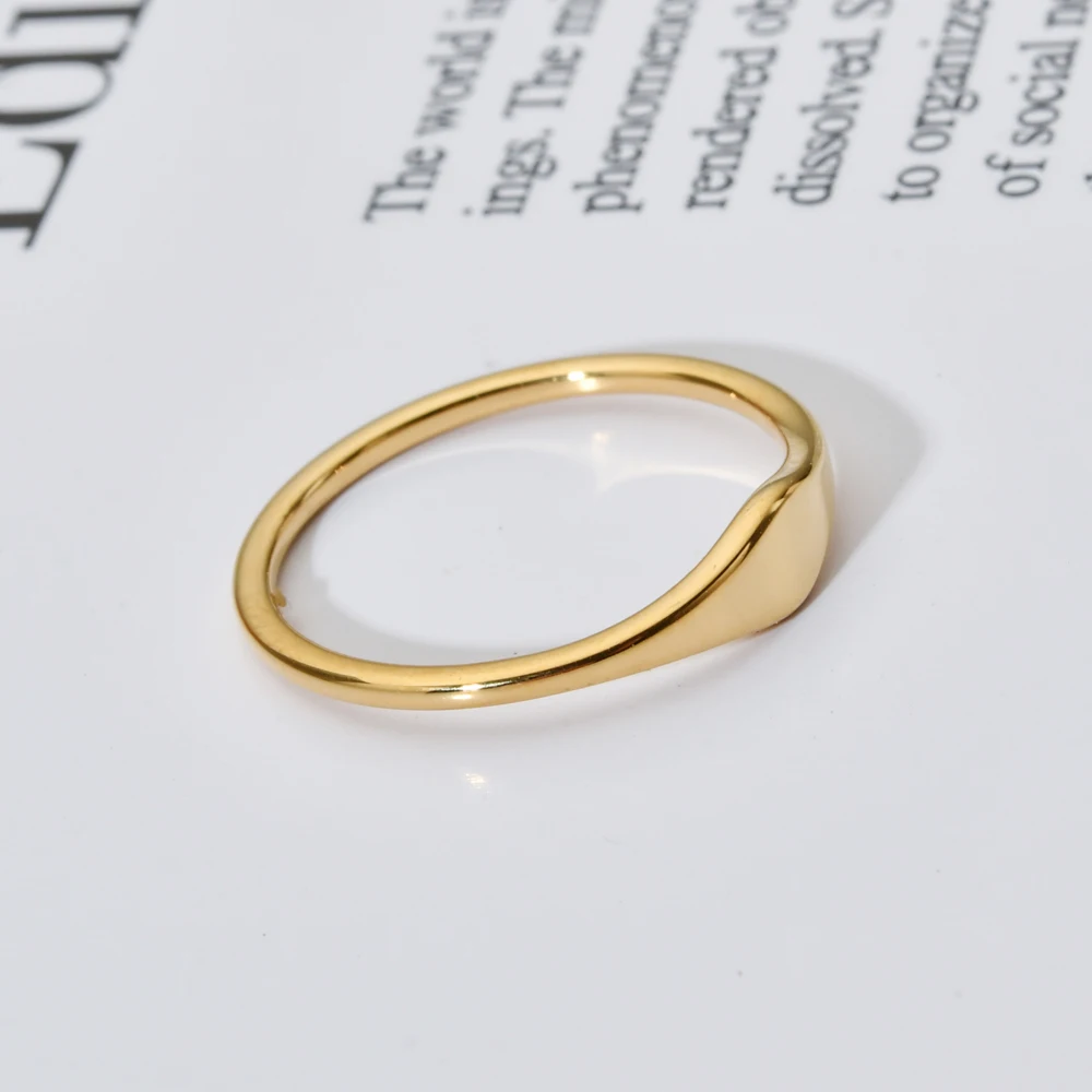 ZMZY New Simple Geometry Women Girls Stainless Steel Rings Finger Gold Color Ring Irregular High Quality Wedding Band Party Gift 4