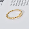 ZMZY New Simple Geometry Women Girls Stainless Steel Rings Finger Gold Color Ring Irregular High Quality Wedding Band Party Gift 4